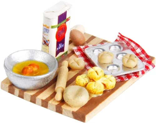 Vista 3 de Modelo de huevos de casa de muñecas 1/12 para decoración de panadería en miniatura