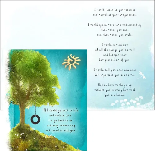 Vista 2 de Smiling Wisdom - Tarjeta de felicitación del día de verano ordinaria y set de regalo de recuerdo del sol - mujer, hija, nieta, hermana
