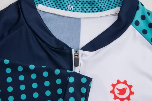 Vista 4 de Camiseta de ciclismo de manga larga para mujer, con 3 bolsillos traseros, transpirable, de secado rápido