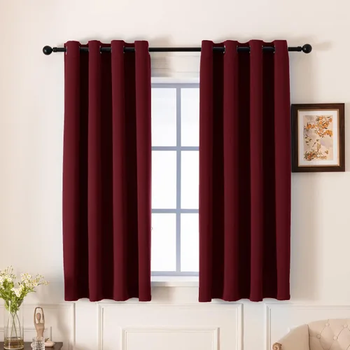 Vista 60 de Pickluc - Paneles de cortinas opacas con ojales, cortinas para bloquear la luz para el dormitorio, aisladas térmicamente, reducción de ruido