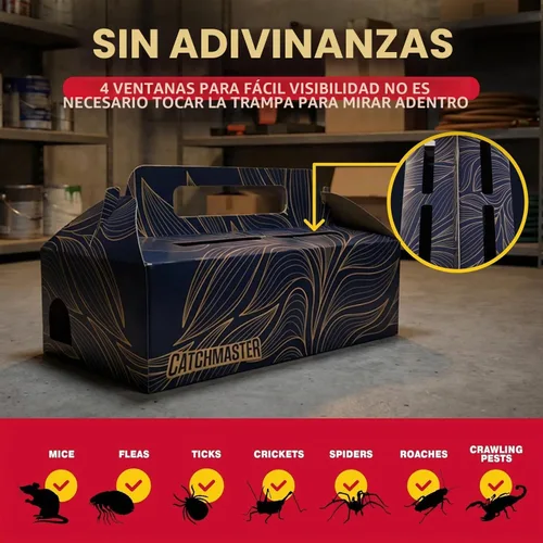 Vista 5 de Catchmaster Catch & Toss - Trampas de pegamento para ratones e insectos sin