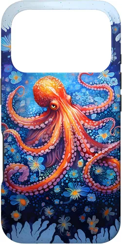 Vista 30 de Funda con diseño de criatura marina de pulpo Kraken para iPhone 17