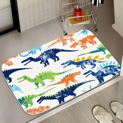 Vista 26 de Alfombra de baño de terciopelo coral con diseño náutico de tortugas marinas, animales de playa, tapete de ducha antideslizante para baño de océano