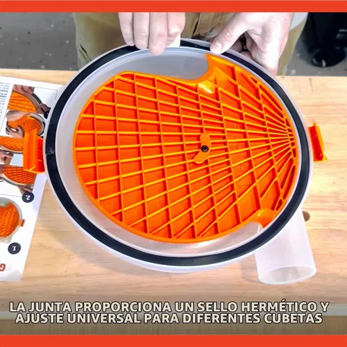 Vista 7 de Colector de polvo Dustopper PRO solamente: utiliza tu manguera y codos Separador de polvo ciclónico de eficiencia del 99.9% y accesorio