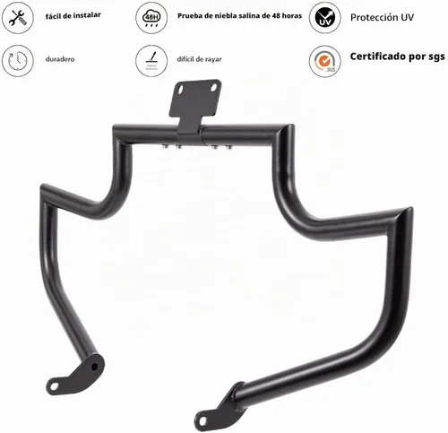 Vista 2 de Kinglemc Barra de Choque Protector de Motor Barra de Carretera para Yamaha VStar V-Star Dragstar XVS 400 650 (Negro)