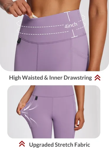 Vista 55 de baleaf Leggings con forro polar para mujer, impermeables, pantalones de senderismo de invierno, mallas térmicas para correr, bolsillos