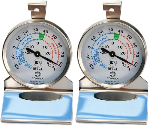 Vista 6 de Comark RFT2AK Termómetro para refrigerador/congelador de acero inoxidable, color gris