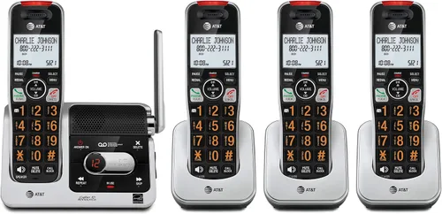 Vista 18 de AT&T BL102 DECT 6.0 Teléfono inalámbrico para el hogar con contestador, bloqueo de llamadas, locutor de identificación de llamadas, asistencia