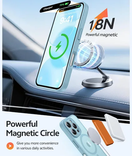 Vista 424 de FNTCASE Funda para Motorola Moto G-Stylus-5G-2025: Funda magnética translúcida mate a prueba de golpes para Moto G Stylus 2026, funda protectora