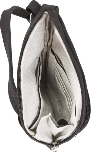 Vista 9 de Travelon Bolso cruzado compacto antirrobo Essentials, Negro -, Bolso bandolera