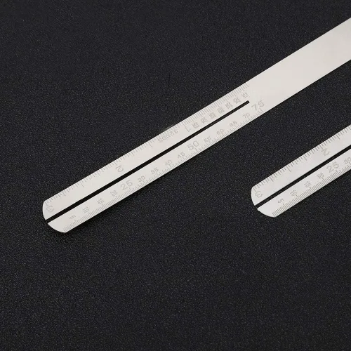 Vista 8 de Protector de trastes de diapasón de acero inoxidable, herramienta de reparación con báscula polaca para guitarra y bajo, 2
