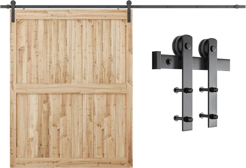Vista 18 de SMARTSTANDARD Kit de herrajes para puerta corrediza de granero de 4 pies