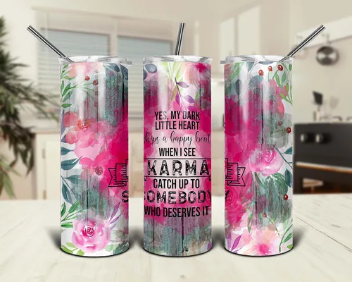 Vista 5 de Karma Catch Up To Someone Who Merves It - Vaso sarcástico divertido con tapa con popote para mujeres, compañeros de trabajo, regalo, taza de viaje