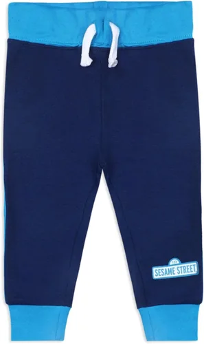 Vista 6 de Sesame Street Cookie Monster and Elmo - Conjunto de camisa y pantalones deportivos de manga larga para niños pequeños, color azulrojo