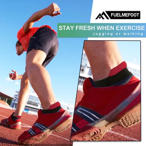 Vista 4 de FuelMeFoot Calcetines de compresión para hombres y mujeres para la circulación - Calcetines de fascitis plantar para atletismo, correr, ciclismo