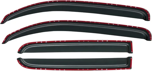 Vista 97 de YQAUTEC - Viseras para ventana, protectores contra la lluvia, compatibles con Subaru WRX 2015-2021, deflectores de viento para ventanas, viseras