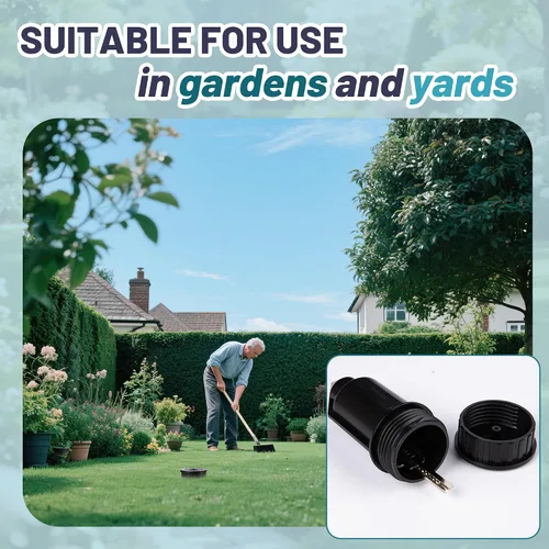 Vista 8 de Meejune Hide a Key Outside Rociador - Soporte impermeable para llaves al aire libre para jardín, patio (negro)