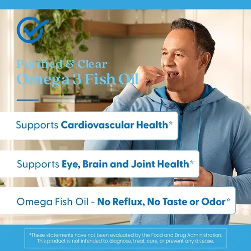 Vista 6 de Doctor's Best Suplemento de aceite de pescado Omega 3 para mujeres y hombres, fuente de ácidos grasos DHA, EPA y omega-3, purificado, alta potencia