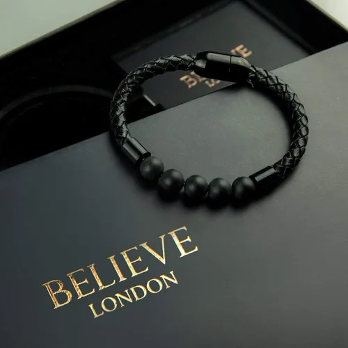 Vista 2 de Believe London - Brazalete de gemas semipreciosas para curar los chacras para hombres y mujeres cristal contra la ansiedad piedra natural