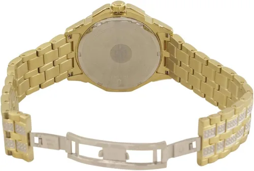 Vista 4 de Bulova Reloj de cuarzo Octava para hombre con correa de acero inoxidable, dorado, 21 (modelo 98C126)