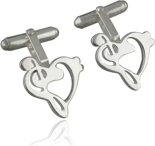 Vista 7 de FashionJunkie4Life Gemelos para hombre, plata de ley 925, 1 par