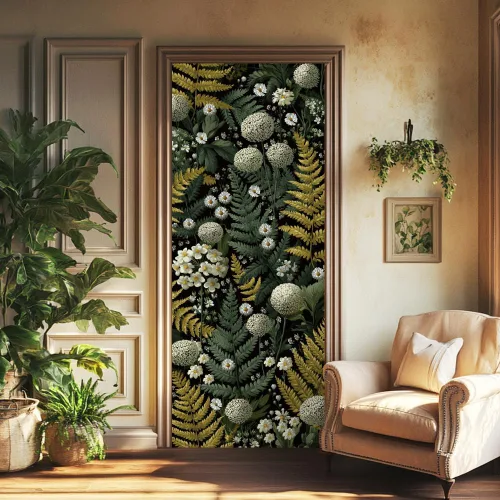 Vista 22 de arricraft 2 piezas de pegatinas adhesivas para puerta, 31.5"x78.7" adhesivos de pared 3D con patrón de cascadas de cuevas, vinilo para puertas