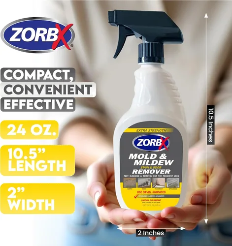 Vista 13 de ZORBX Extra Strength M&M Remover and Cleaner - Spray limpiador sin lejía Fórmula sin exfoliante Removedor de olores multiusos para alfombras
