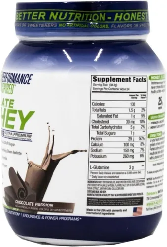 Vista 2 de Performance Inspired Nutrition Isolate - Proteína de suero en polvo – 0.88 oz de proteína de absorción rápida – BCAA y L-glutamina añadida – Limpio