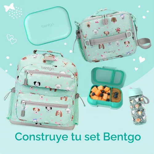 Vista 7 de Bentgo Snack para niños a prueba de fugas de 2 compartimentos estilo bento Aguamarina