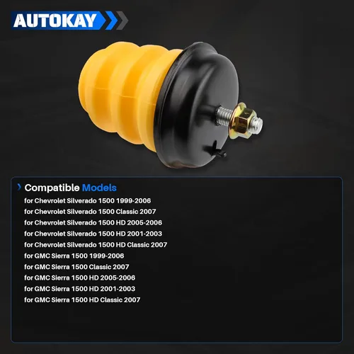 Vista 3 de AUTOKAY 523-049/15712438 Parachoques trasero de hoja de resorte del bastidor para Chevrolet Silverado 1500 HD Pickup Truck para GMC Sierra 1500 - 2