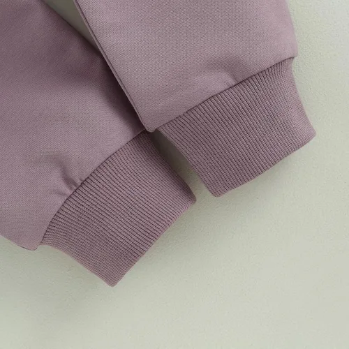 Vista 6 de FIOMVA Conjunto de 2 piezas de sudadera con cuello redondo y pantalones para bebé niña pequeña