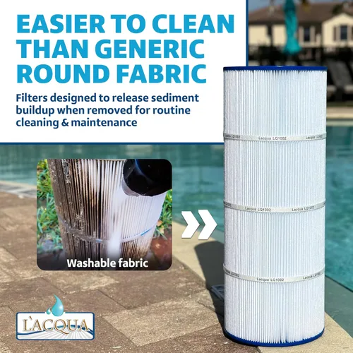 Vista 7 de LACQUA Cartucho de filtro de piscina LQ1501 150 SqF reemplaza Pentair Clean & Clear 150, CC150, CCRP150, Posi Clear PXCRP150, R173216, PAP150