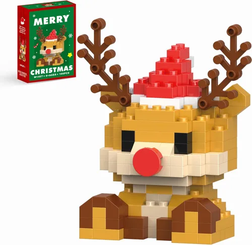 Vista 17 de Christmas Advent Calendar 2026 Building Sets Compatible with Lego Christmas 24 Days Countdown Gifts 24 Packs Christmas Model Building Micro Blocks