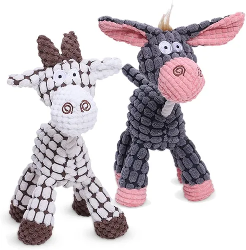 Vista 11 de Juguete de felpa chirriante para perro, juguete de felpa chirriante, juguete interactivo para masticar, juguete chirriante para perros pequeños