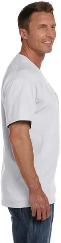 Vista 3 de Fruit of the Loom Paquete de 4 camisetas con bolsillo y cuello redondo para hombre Fresno
