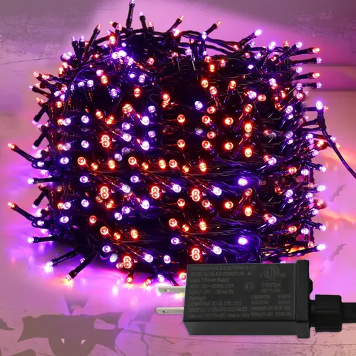 Vista 7 de Decoraciones de Navidad y San Valentín, luces de cuerda led rosas, 66 pies 200 LED, luces de hadas impermeables IP44 para interior y exterior, 8