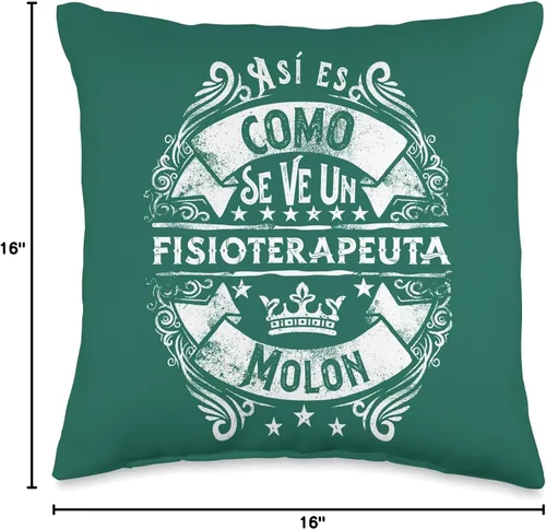 Vista 4 de Regalo Original Fisioterapeuta Regalos Accesorios Un Fisioterapeuta Molon Divertido Humor para Hombre - Almohada de 16 x 16 pulgadas, multicolor