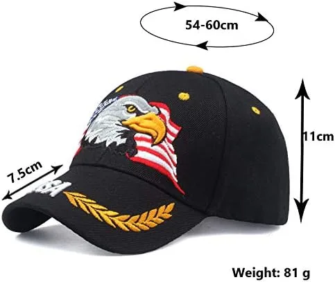 Vista 5 de Uphily - Gorra con la bandera de Estados Unidos, Beísbol, M