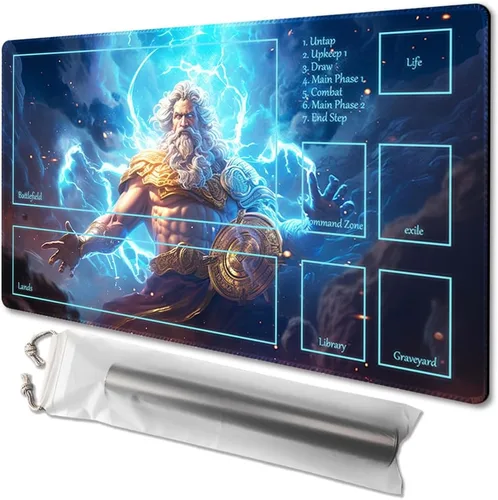 Vista 43 de Tapete de juego MTG tamaño 24x14 pulgadas, bolsas de almacenamiento gratuitas, respaldo antideslizante, impresión, ideal para entusiastas