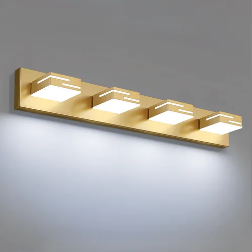 Vista 18 de Lámparas LED modernas para tocador de baño, 2 luces regulables de 15 pulgadas, color negro mate, para accesorios de iluminación de baño sobre