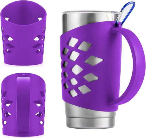 Vista 10 de Handle for YETI Tumblers, Silicone Sleeve Holder for 20 oz & 30 oz Tumblers Negro