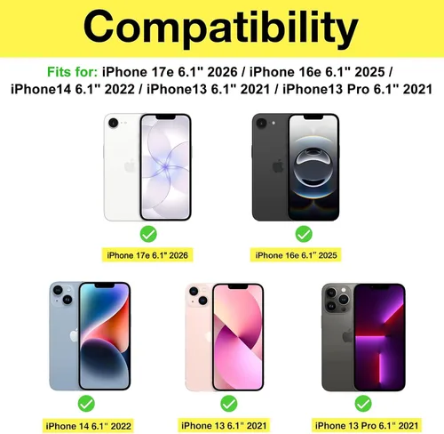 Vista 2 de ProCase Paquete de 2 protectores de pantalla de privacidad para iPhone 17e, 16e, 14, 13, 13 Pro