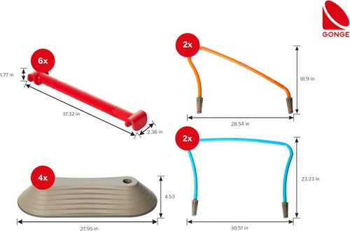 Vista 4 de GONGE Mini Parkour® Set - Campo de obstáculos para mejorar el desarrollo físico, la coordinación y las habilidades cognitivas a través del juego