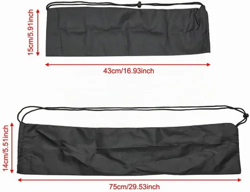 Vista 2 de Paquete de 4 bolsas de transporte para trípode con cordón, portátil, compacta, funda organizadora de almacenamiento para soporte de luz, monopié