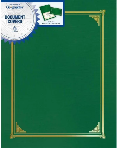 Vista 2 de Funda para documentos de lona Geographics, Verde