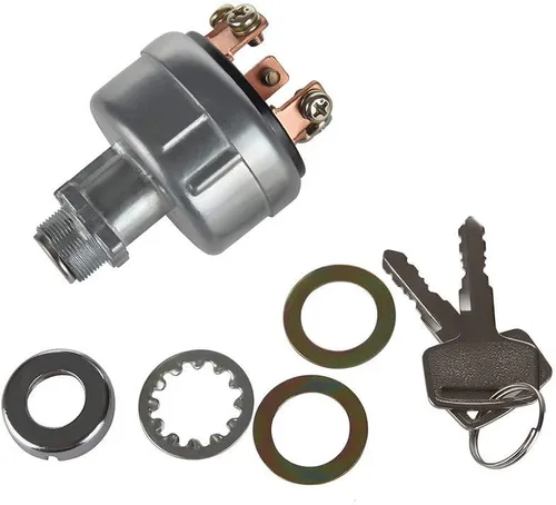 Vista 3 de MDY Interruptor de encendido con 4 posiciones 6 terminales 2 llaves de repuesto para Kobelco, Ford 3400, Kubota, cosechadora internacional, tractor