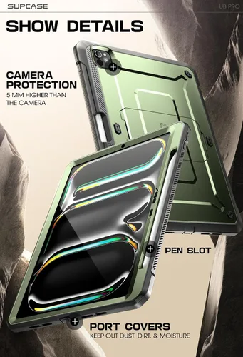 Vista 6 de SUPCASE Funda para iPad Pro de 13 pulgadas M5/M4 (2025/2024) con soporte para lápiz (Unicorn Beetle Pro)