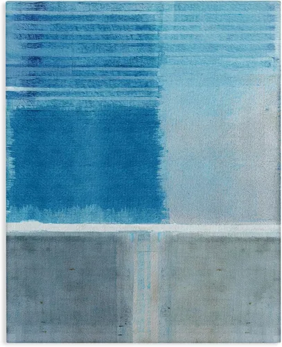 Vista 10 de Stupell Industries Flora Kouta - Placa de pared abstracta azul y gris