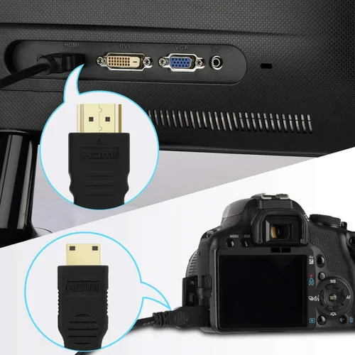 Vista 3 de NTQinParts Mini HDMI HDTV Cable Cable para Arzopa 15.6 '' 1080P FHD Portátil Portátil Monitor Portátil