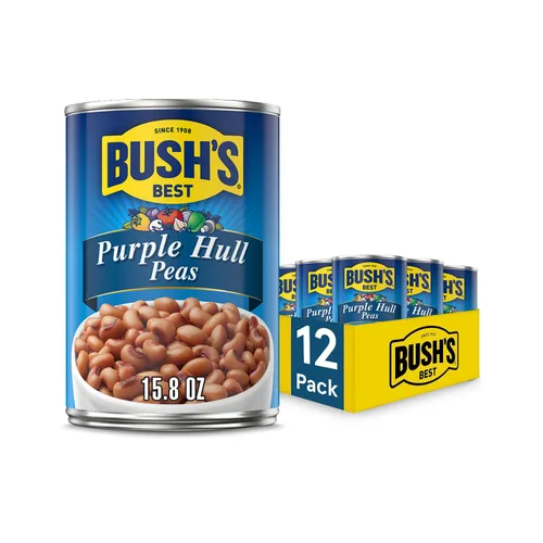 Vista 12 de BUSH'S BEST Guisantes Blackeye enlatados de 15.8 onzas, fuente de proteína y fibra a base de plantas, bajo en grasa, sin gluten, (paquete de 12)